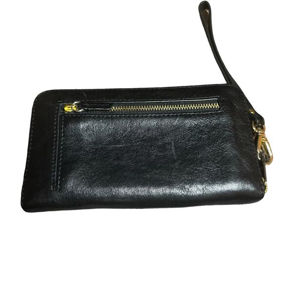 Fossil zip around leather wallet multiple card slots black - Picture 2 of 12